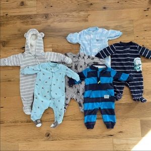 Bundle of fleece pajamas